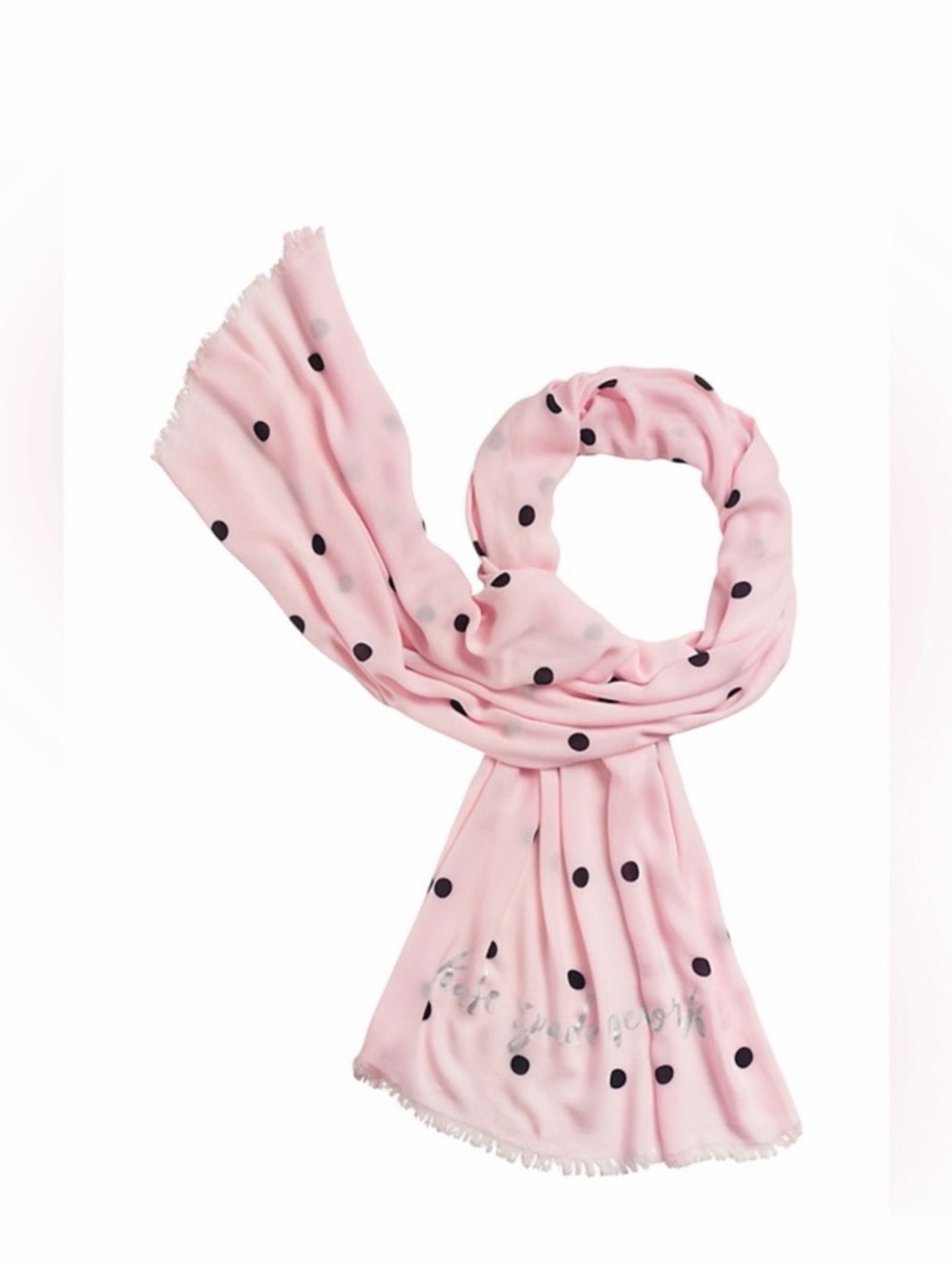 kate spade Pink Polka Dot Scarf